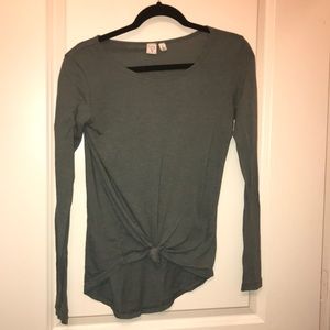 Long Sleeve Tie Up Shirt